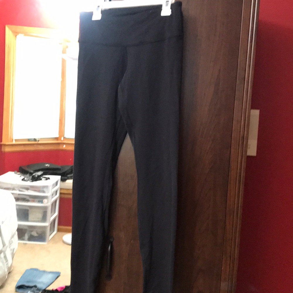 Solid black leggings